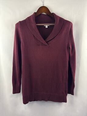 Women’s Market & Spruce Small Burgundy Pullover Sweater